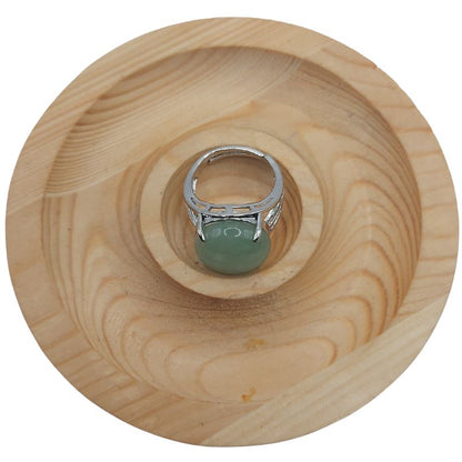 Bague Ajustable en Aventurine Verte