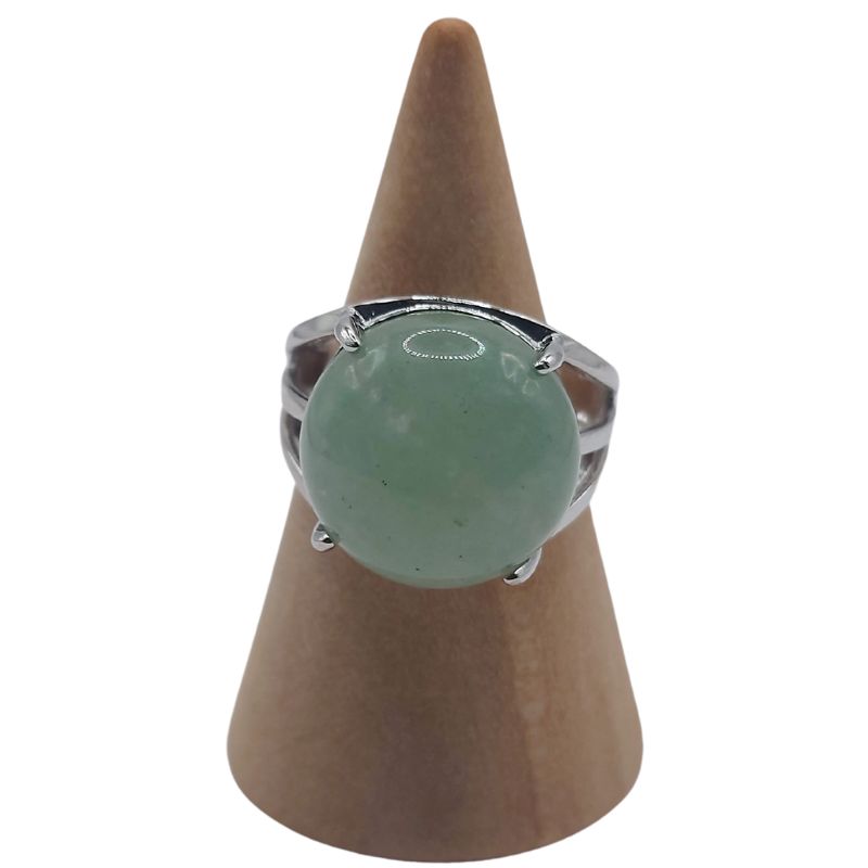 Bague Ajustable en Aventurine Verte