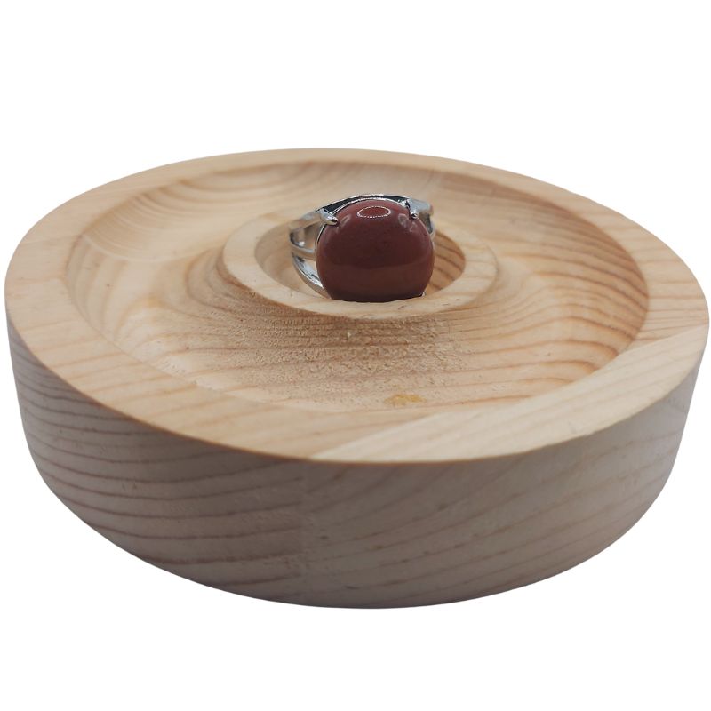 Bague Ajustable en Jaspe Rouge