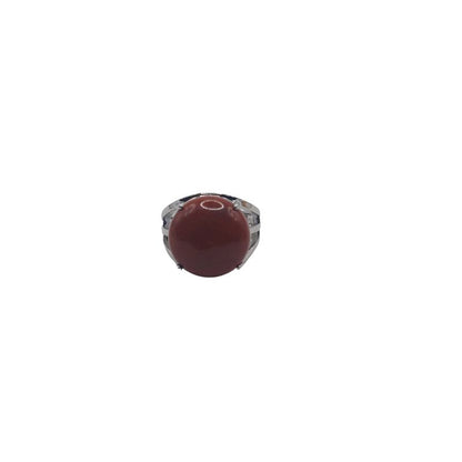 Bague Ajustable en Jaspe Rouge