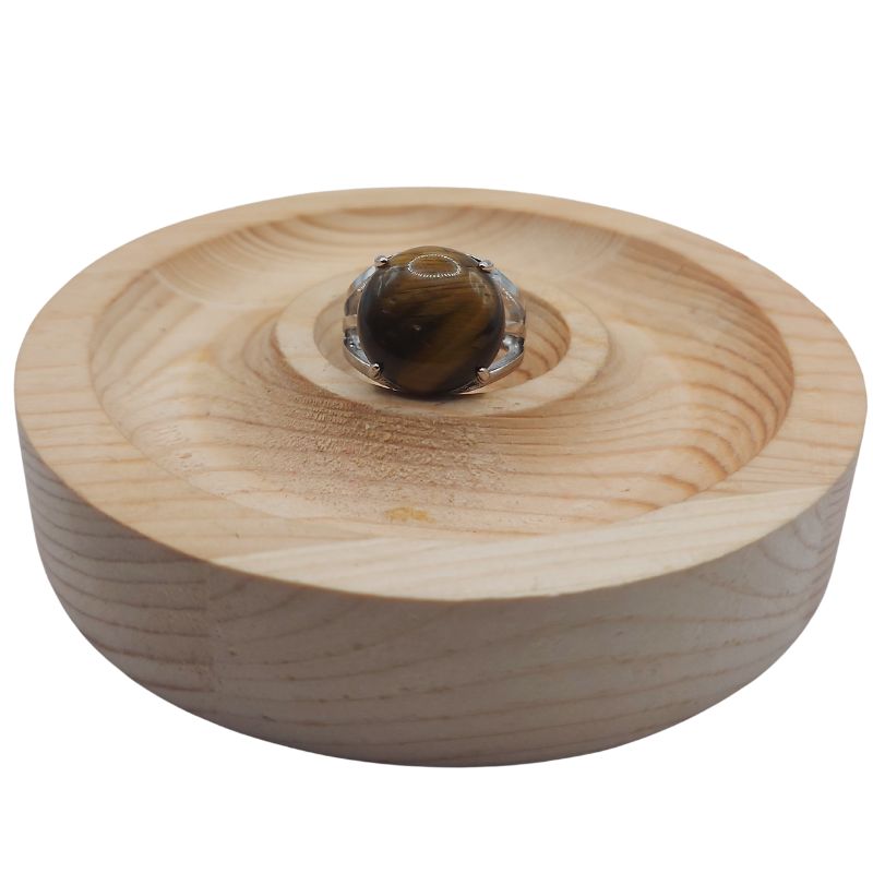 Bague Ajustable en Oeil de Tigre