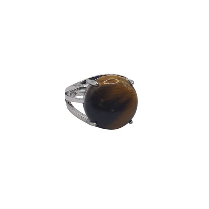 Bague Ajustable en Oeil de Tigre