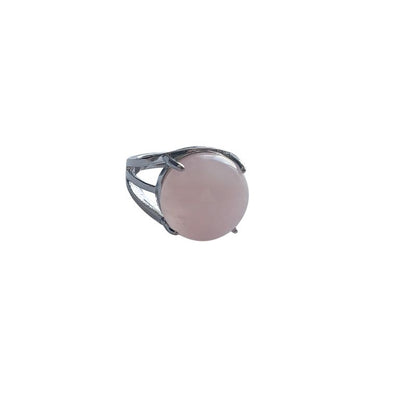 Bague Ajustable en Quartz Rose