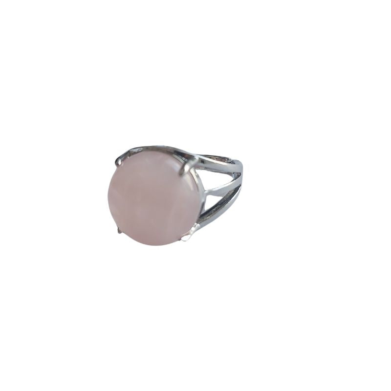 Bague Ajustable en Quartz Rose