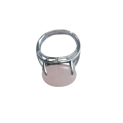 Bague Ajustable en Quartz Rose