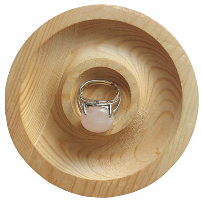 Bague Ajustable en Quartz Rose