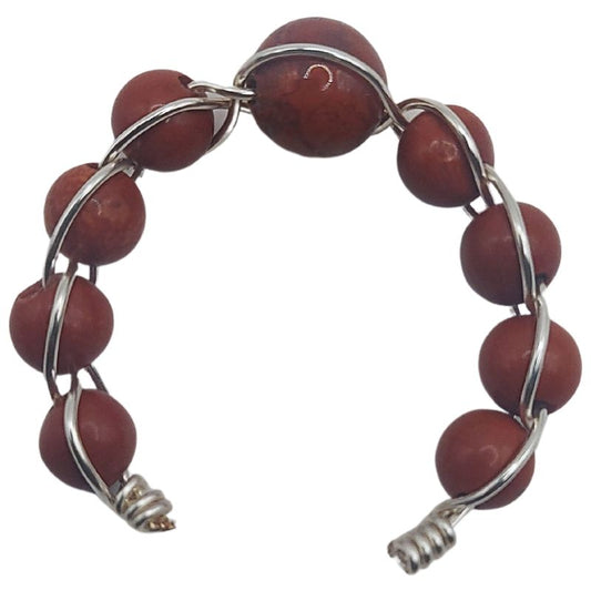 Bague De Manchette en Jaspe Rouge