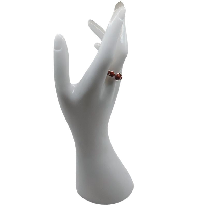 Bague De Manchette en Jaspe Rouge