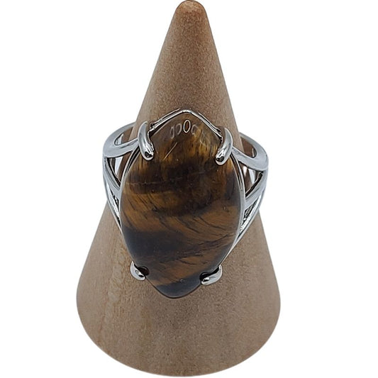 Bague Marquise - Œil de Tigre