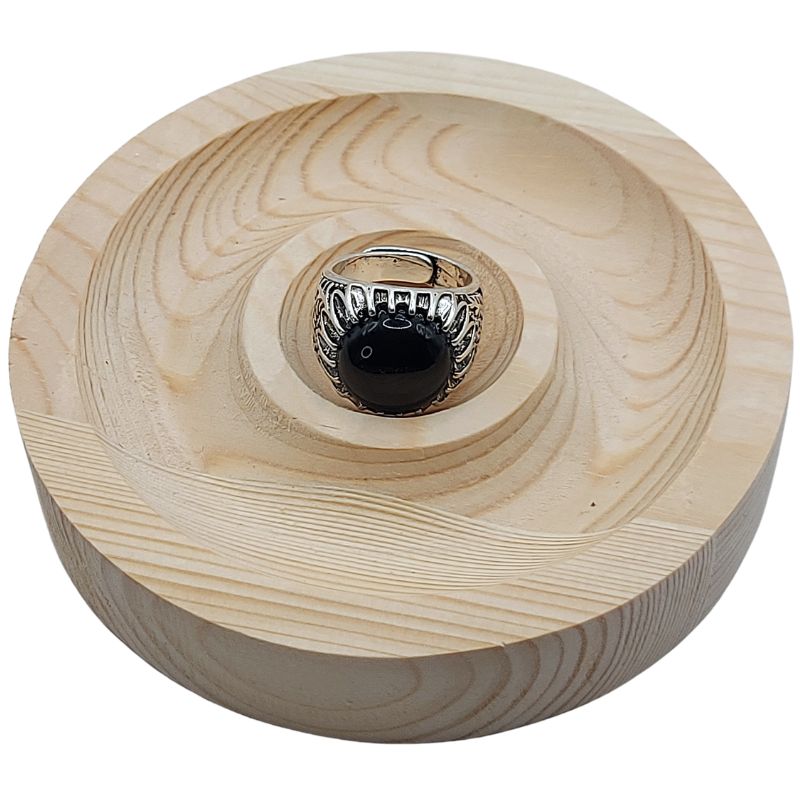 Bague Naren Mixte - Agate Noire