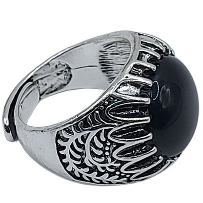 Bague Naren Mixte - Agate Noire