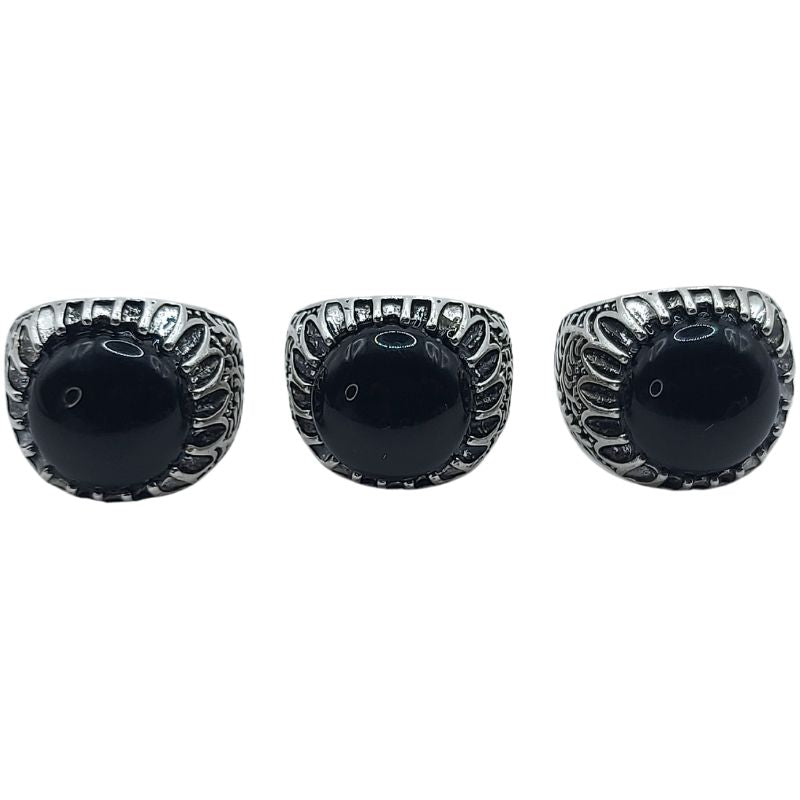 Bague Naren Mixte - Agate Noire