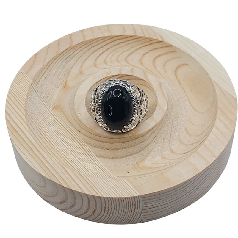 Bague Naren Mixte - Agate Noire