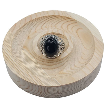 Bague Naren Mixte - Agate Noire