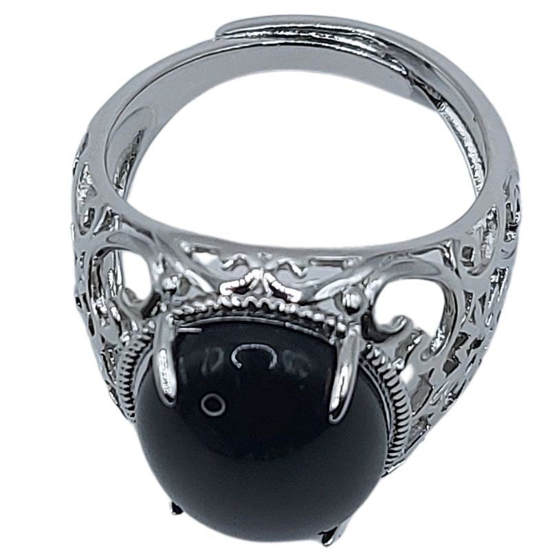 Bague Naren Mixte - Agate Noire