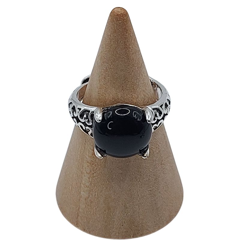 Bague Naren Mixte - Agate Noire