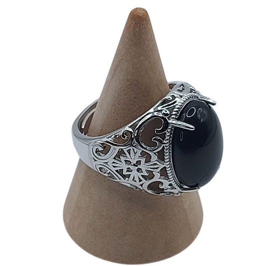 Bague Naren Mixte - Agate Noire