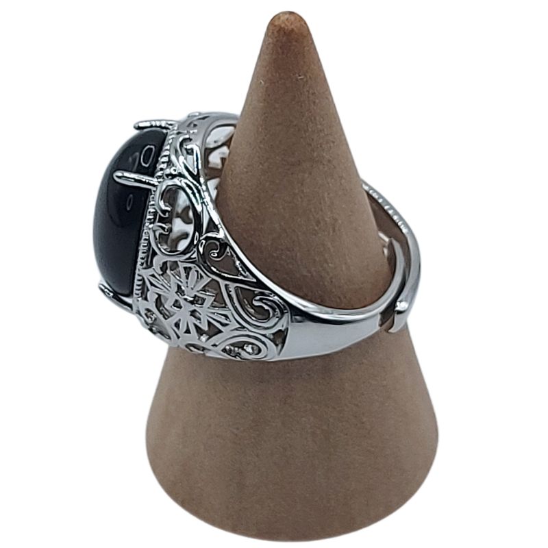 Bague Naren Mixte - Agate Noire