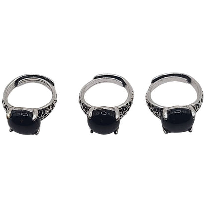 Bague Naren Mixte - Agate Noire