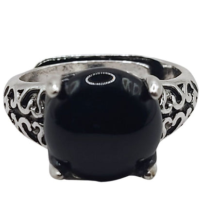 Bague Naren Mixte - Agate Noire