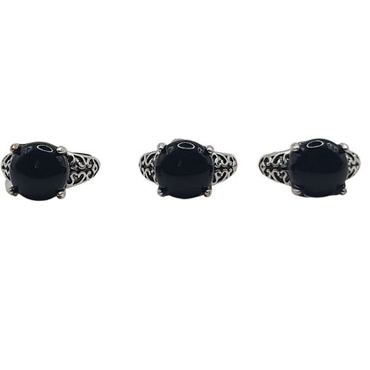 Bague Naren Mixte - Agate Noire