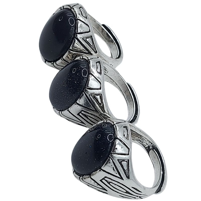 Bague Naren Mixte - Pierre de Sable Bleu