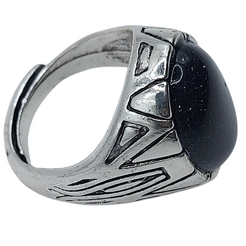 Bague Naren Mixte - Pierre de Sable Bleu