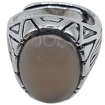Bague Naren Mixte - Agate Grise