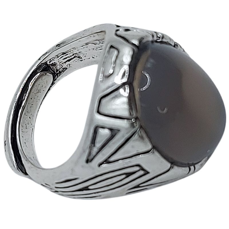 Bague Naren Mixte - Agate Grise