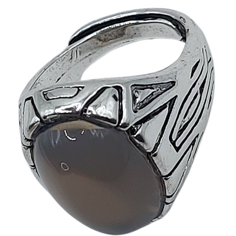 Bague Naren Mixte - Agate Grise