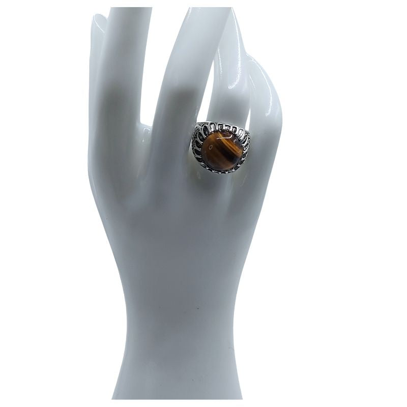 Bague Naren Mixte - Œil de Tigre