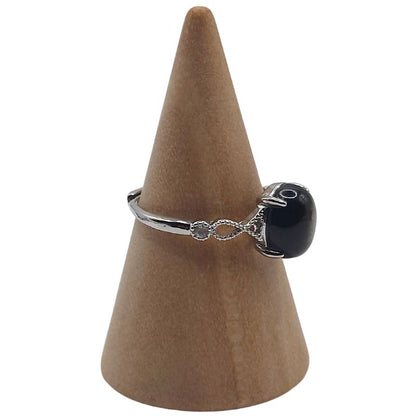 Bague Naren en Obsidienne Dorée