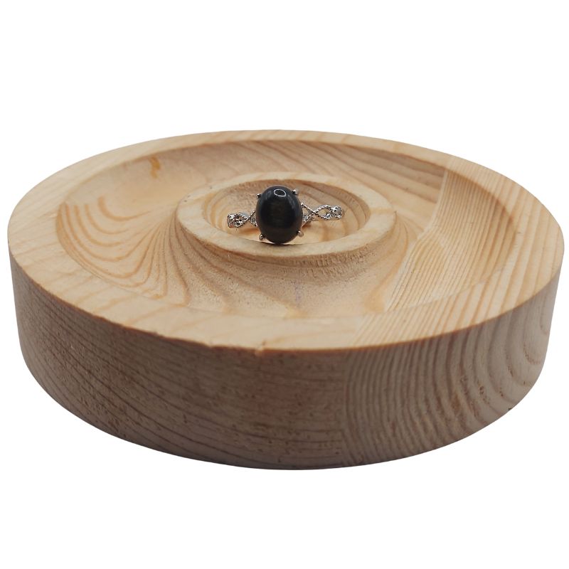 Bague Naren en Obsidienne Dorée