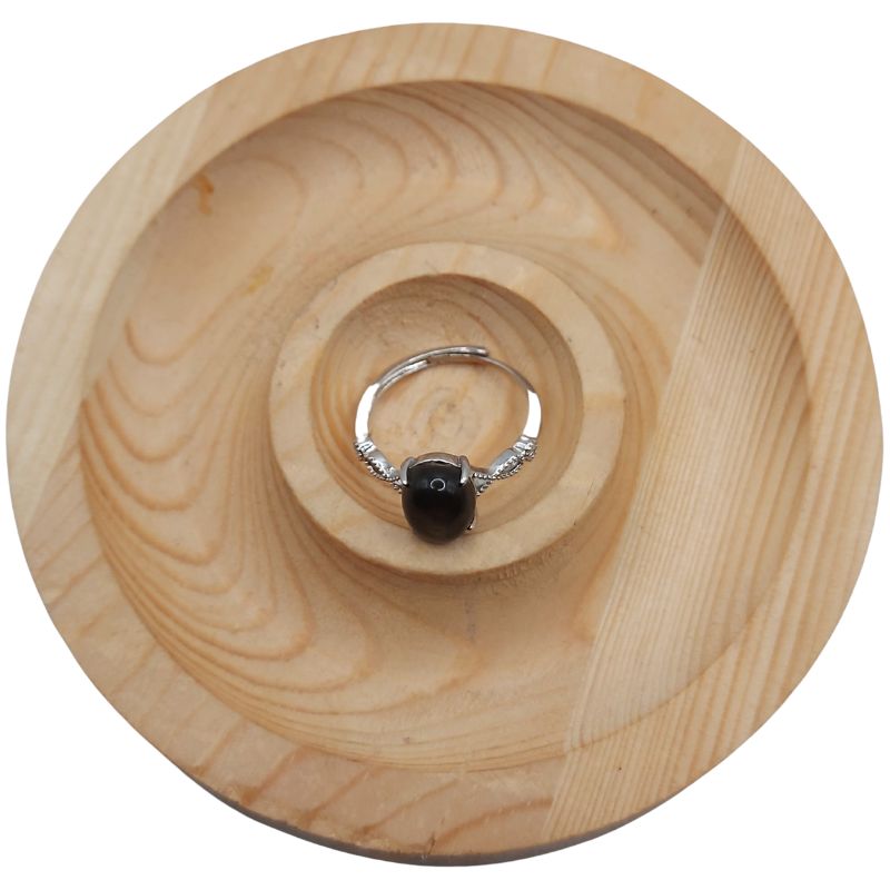 Bague Naren en Obsidienne Dorée