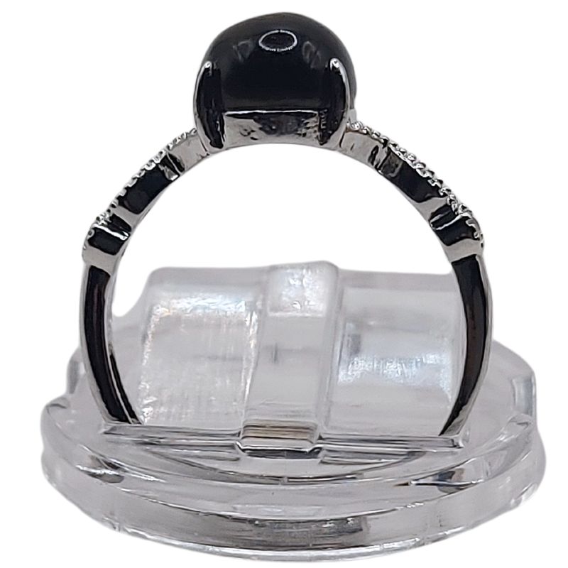 Bague Naren en Obsidienne Dorée