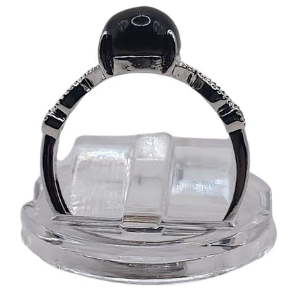 Bague Naren en Obsidienne Dorée