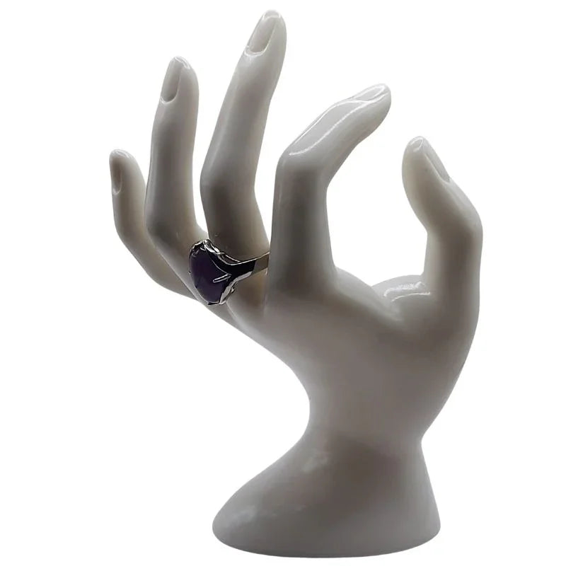 Bague Ovale Adjustable Améthyste - Qualité A