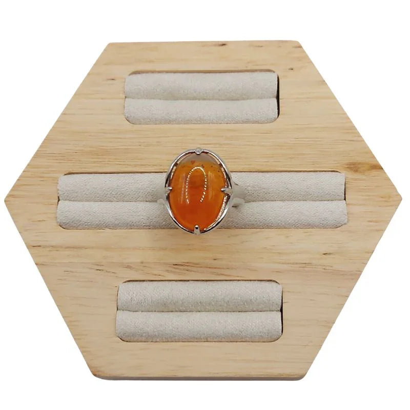 Bague Ovale Adjustable Cornaline - Qualité A