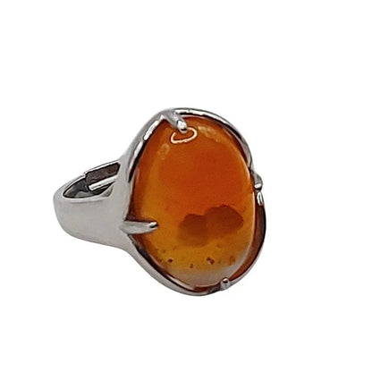 Bague Ovale Adjustable Cornaline - Qualité A