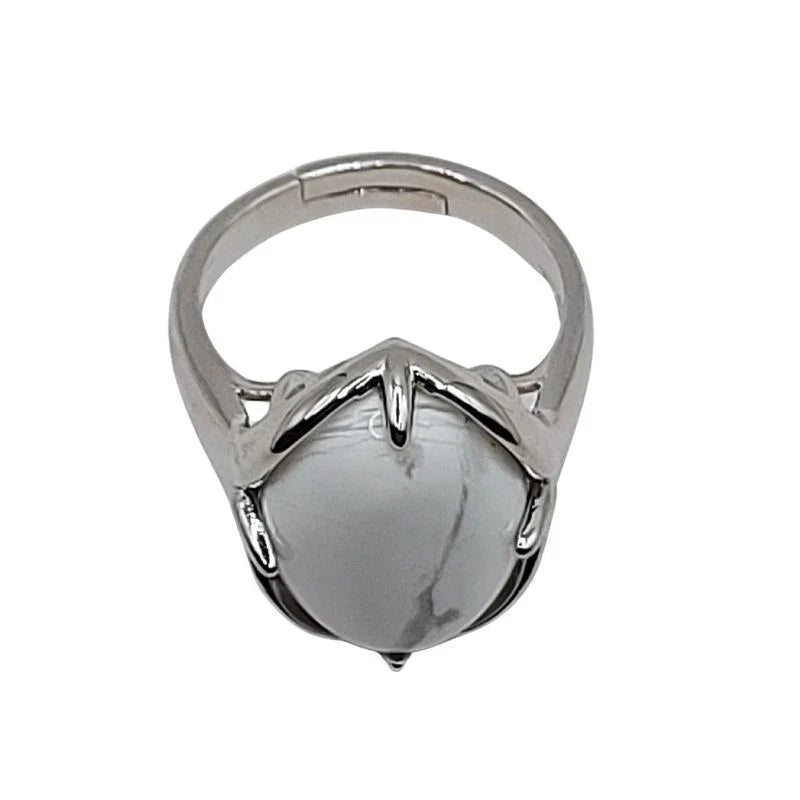 Bague Ovale Adjustable Howlite - Qualité A