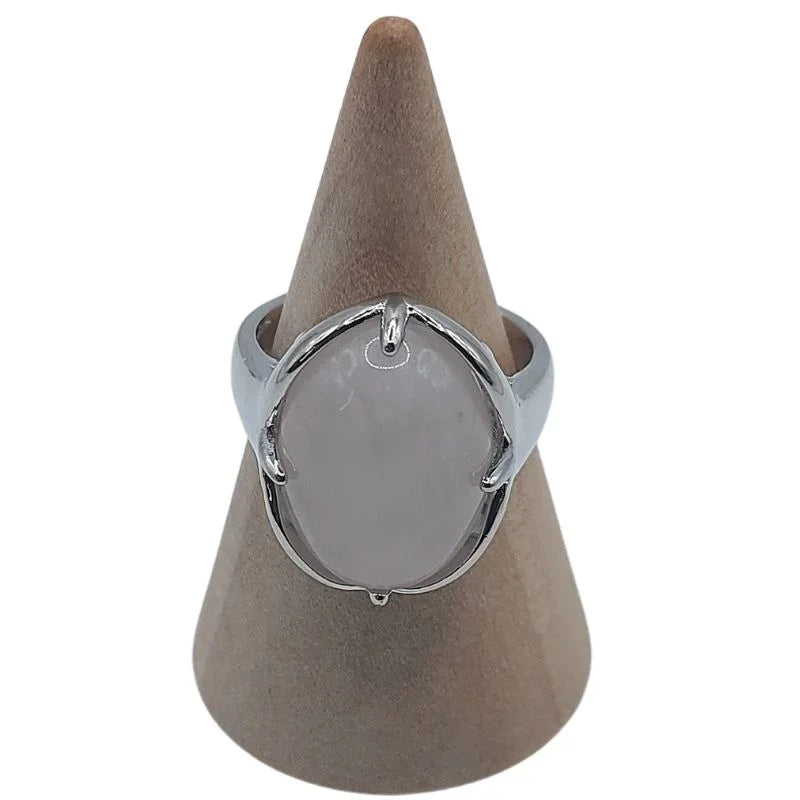 Bague Ovale Adjustable Quartz Rose - Qualité A