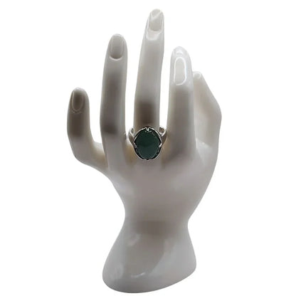 Bague Ovale Ajustable Aventurine - Qualité A