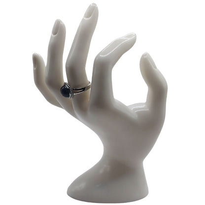 Bague Ronde Ajustable - Dorée Bleu