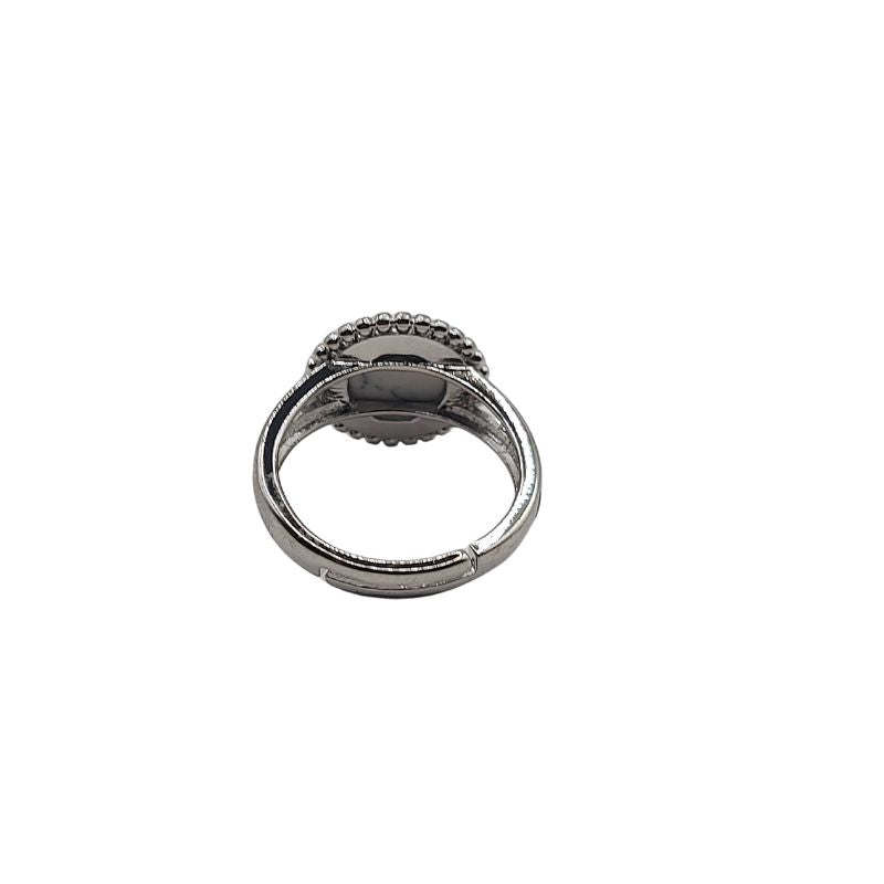 Bague Ronde Ajustable - Howlite