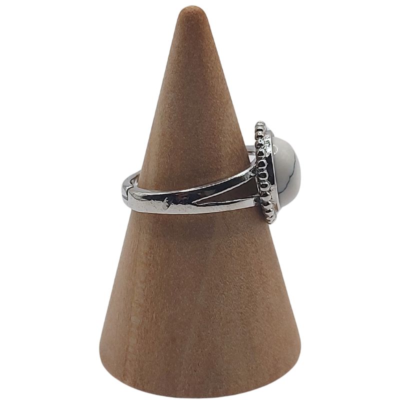 Bague Ronde Ajustable - Howlite
