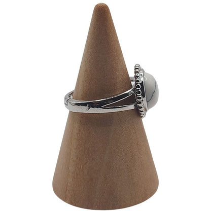 Bague Ronde Ajustable - Howlite