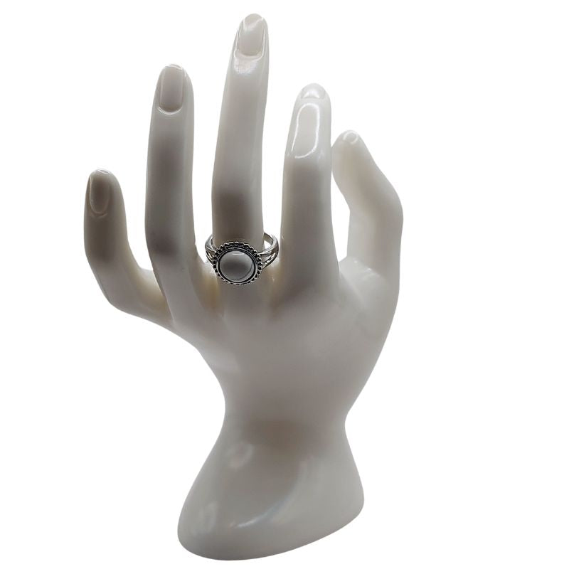 Bague Ronde Ajustable - Howlite