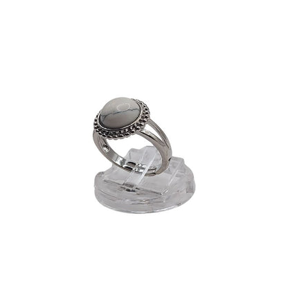 Bague Ronde Ajustable - Howlite