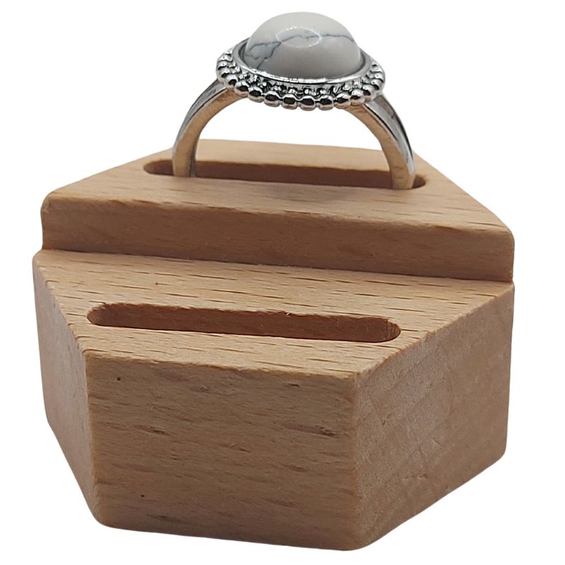 Bague Ronde Ajustable - Howlite