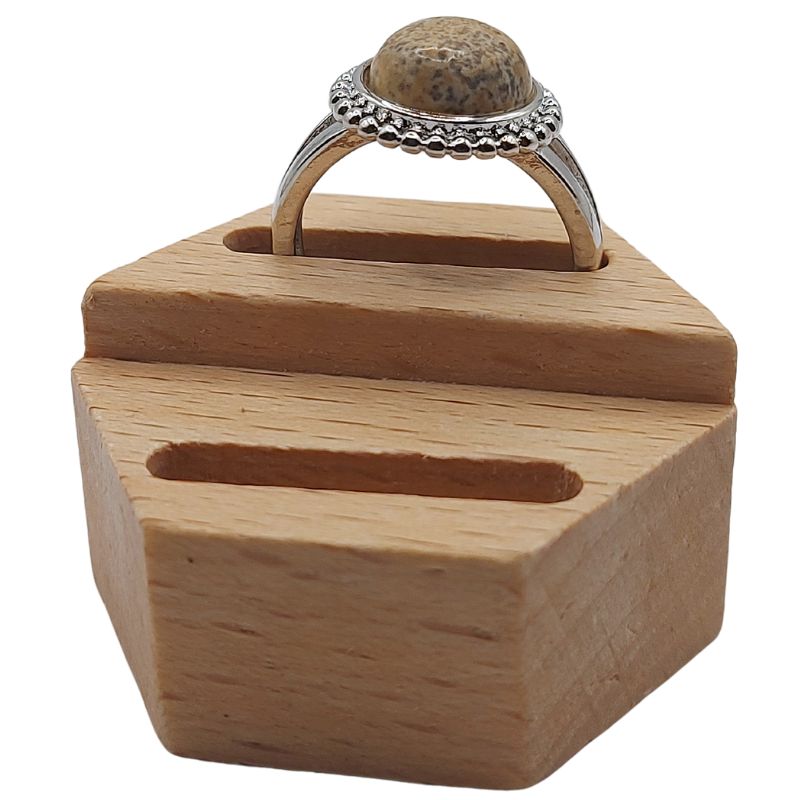 Bague Ronde Ajustable - Jaspe Damien